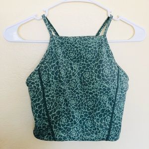 BuffBunny - Ivy Crop - Eden Print Green - Xs